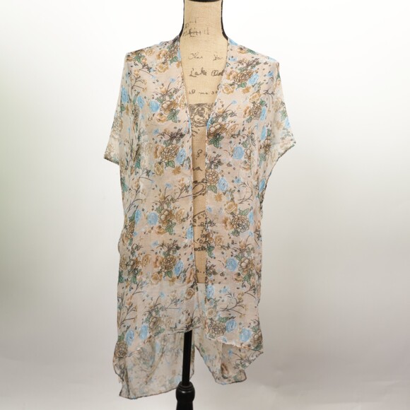 Sheer Floral Cardigan size 1X - Picture 1 of 8